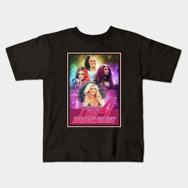 THE 4 HORSEWOMEN Kids T-Shirt by mapasakehh